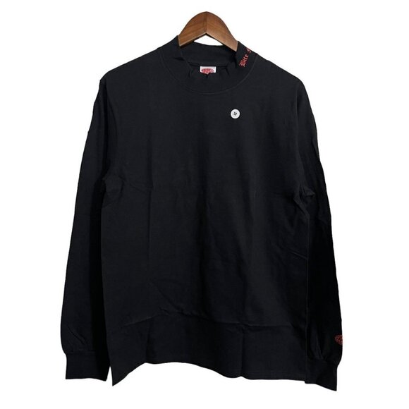 Petals And Peacocks Womens NWOT Black Bite Me Collar Mock Neck Sweater Medium - Picture 1 of 6